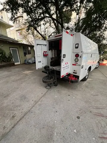 Magnet Plumbing service vehicle on-site for Sewer Line Repair in East Arcadia