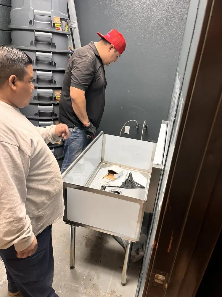 Commercial plumbing and sink installation in East Arcadia